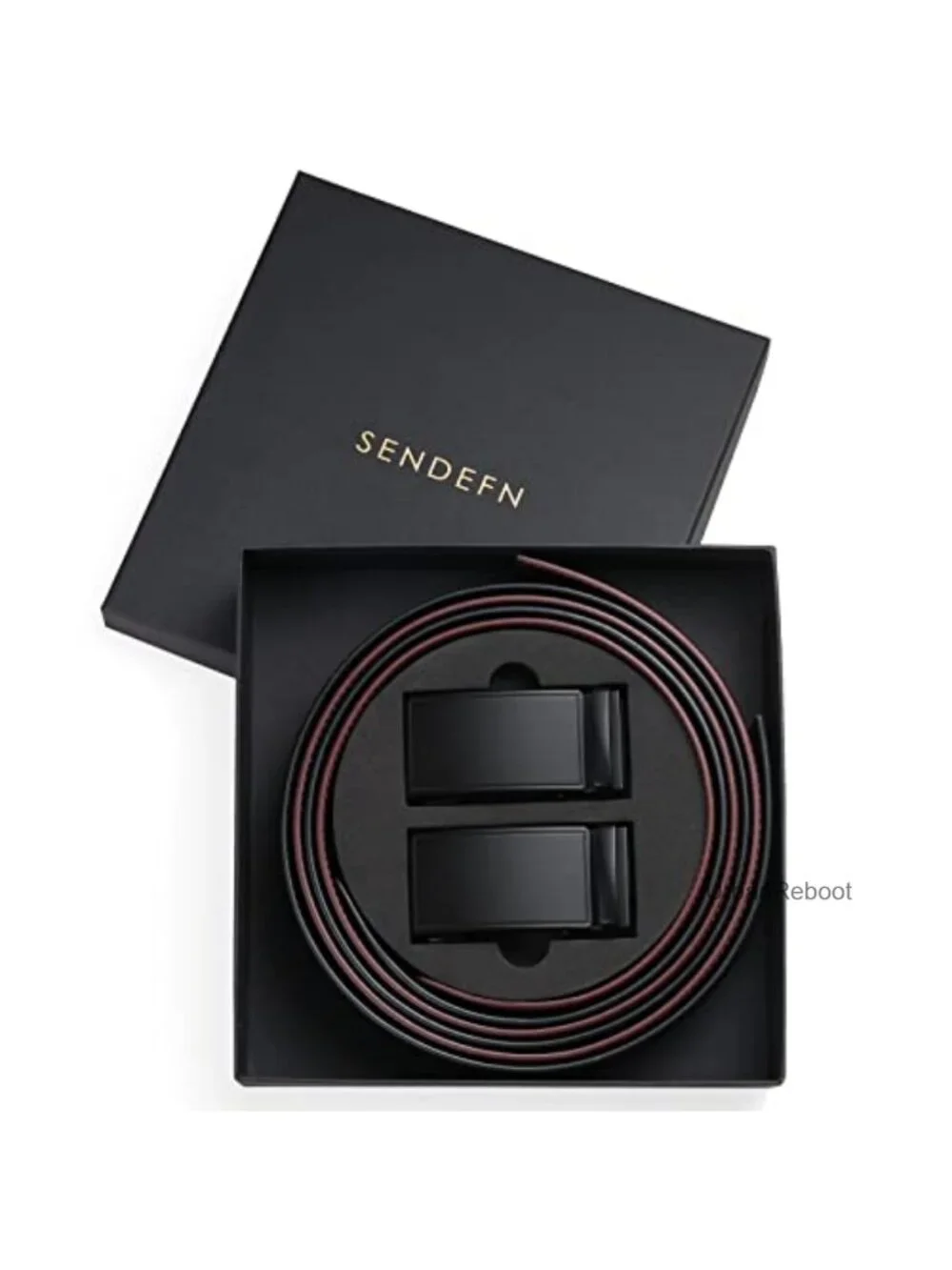 2 Pack Men's Leather Ratchet Belt Adjustable Trim to Fit Dress Casual